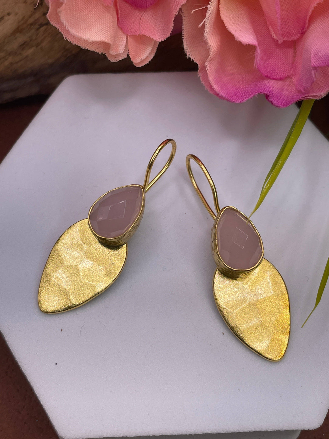 Hammered Leaf Earrings - East Africa