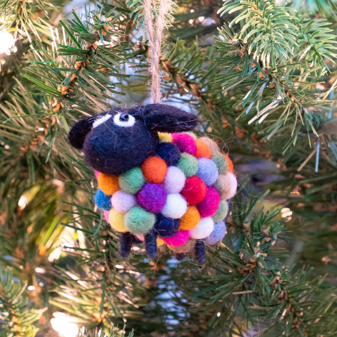 Ornament Rainbow Ball Sheep
