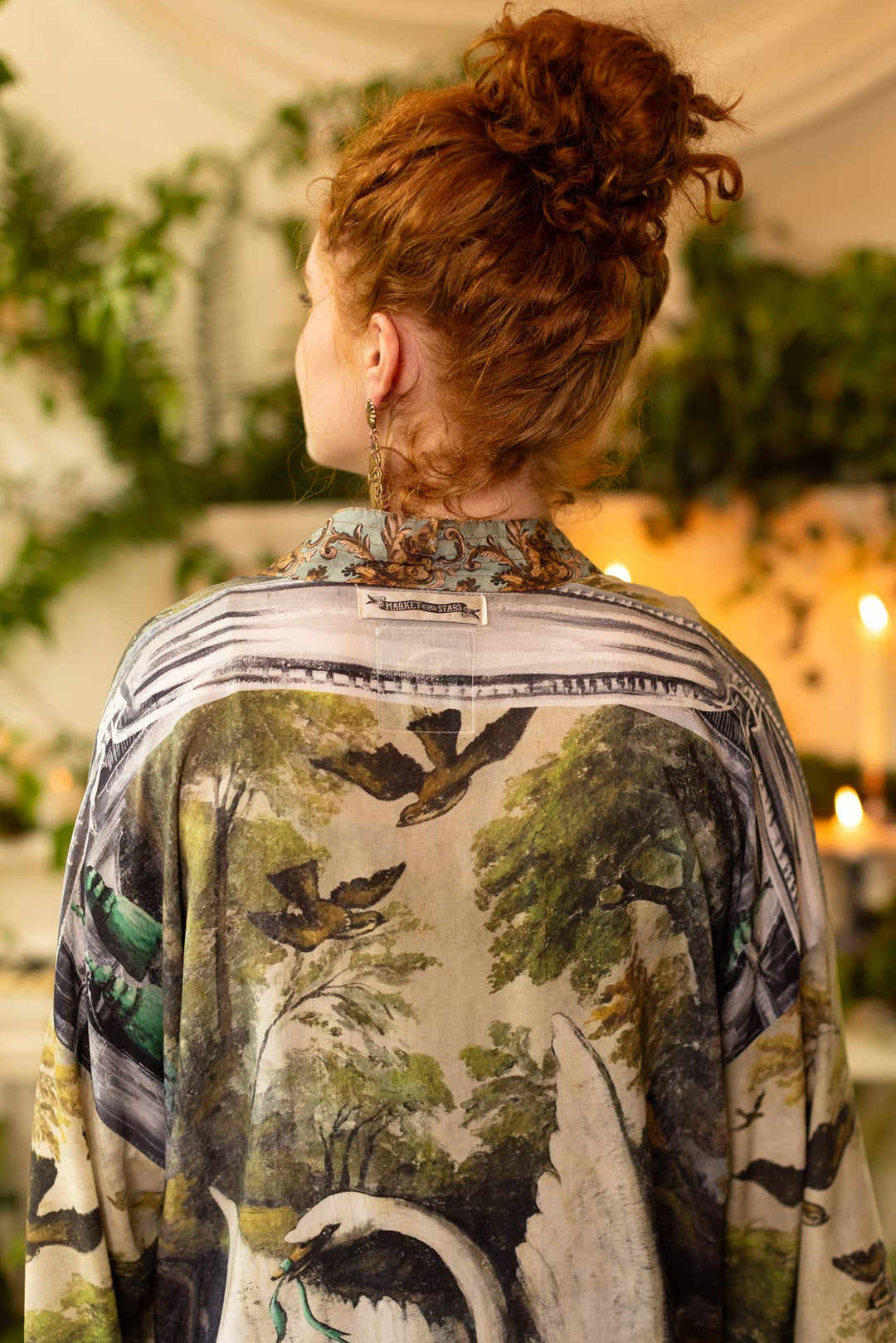 Theater of Dreams Pixie Duster Cropped Kimono w/ Swan