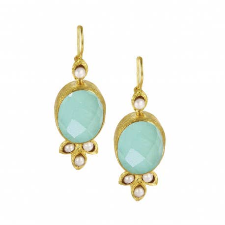 Pearl Petal Leaf Earring - East Africa