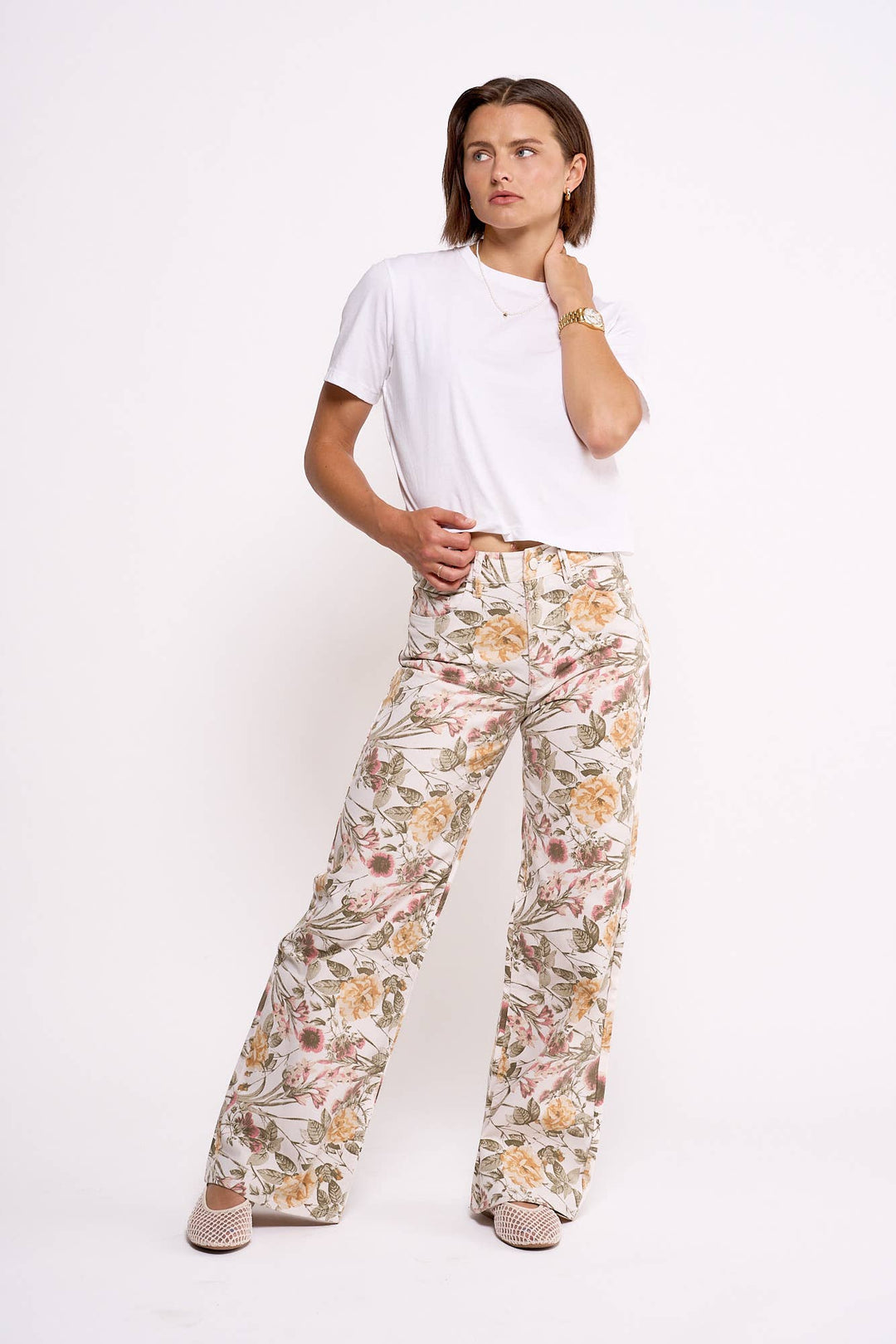 LORETTA RELAXED WIDE LEG IN GARDEN JOY PRINT