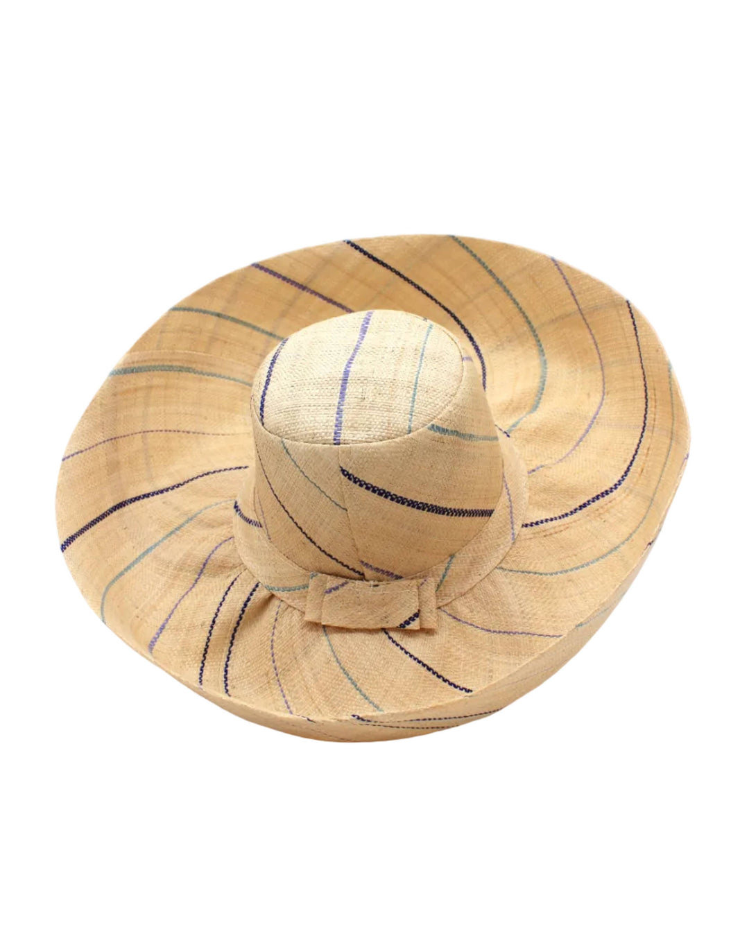 Sun Hats: Pinstripe Packable 5" & 7" Brim Raffia Straw
