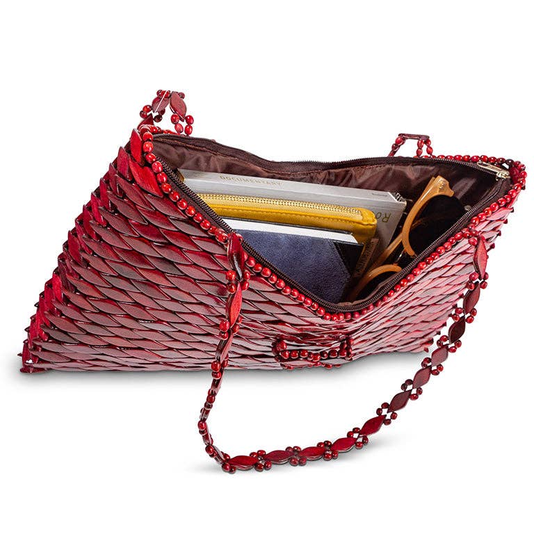 St. Lucia Red Wine Shoulder Bag - Brazil