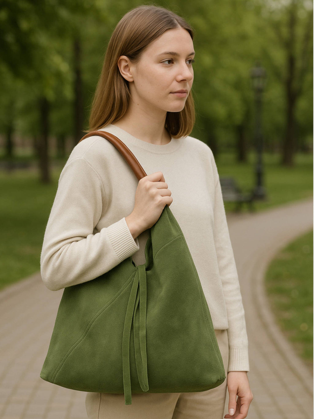 Dema Suede Leather Bag - Italy