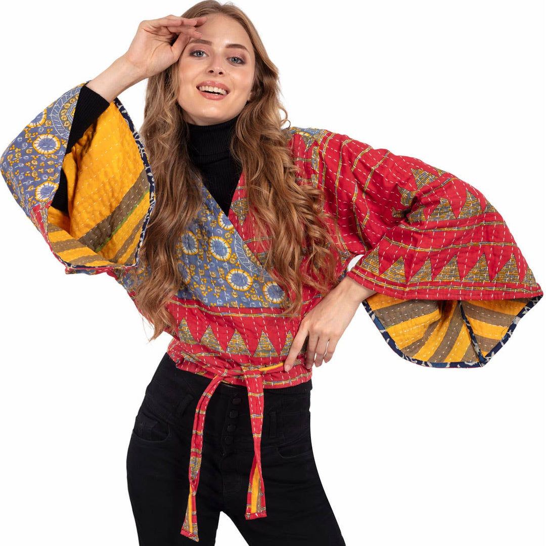 Reversible Kantha Butterfly Top - Nepal