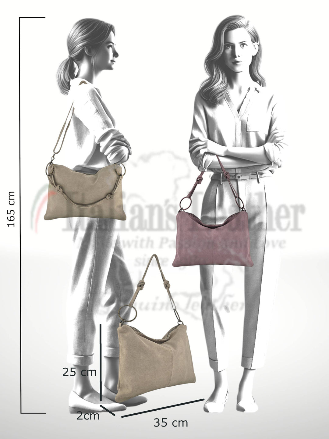 Gilda Suede Leather Bag - Italy