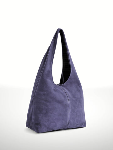 Purple handbag on a white background