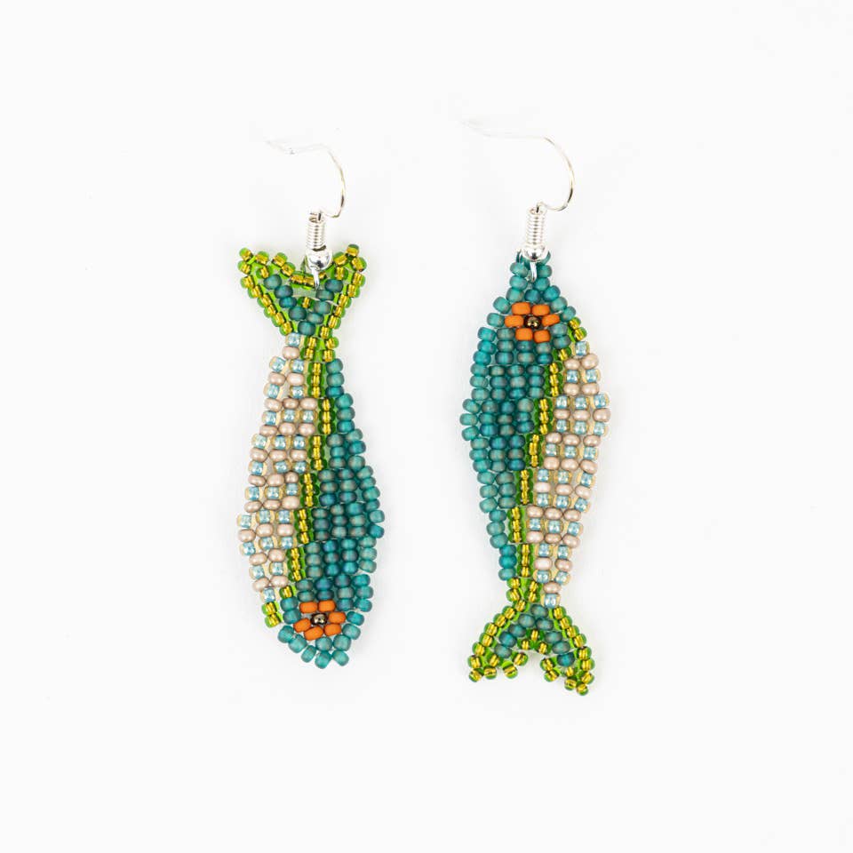 One Fish Two Fish Beaded Earrings