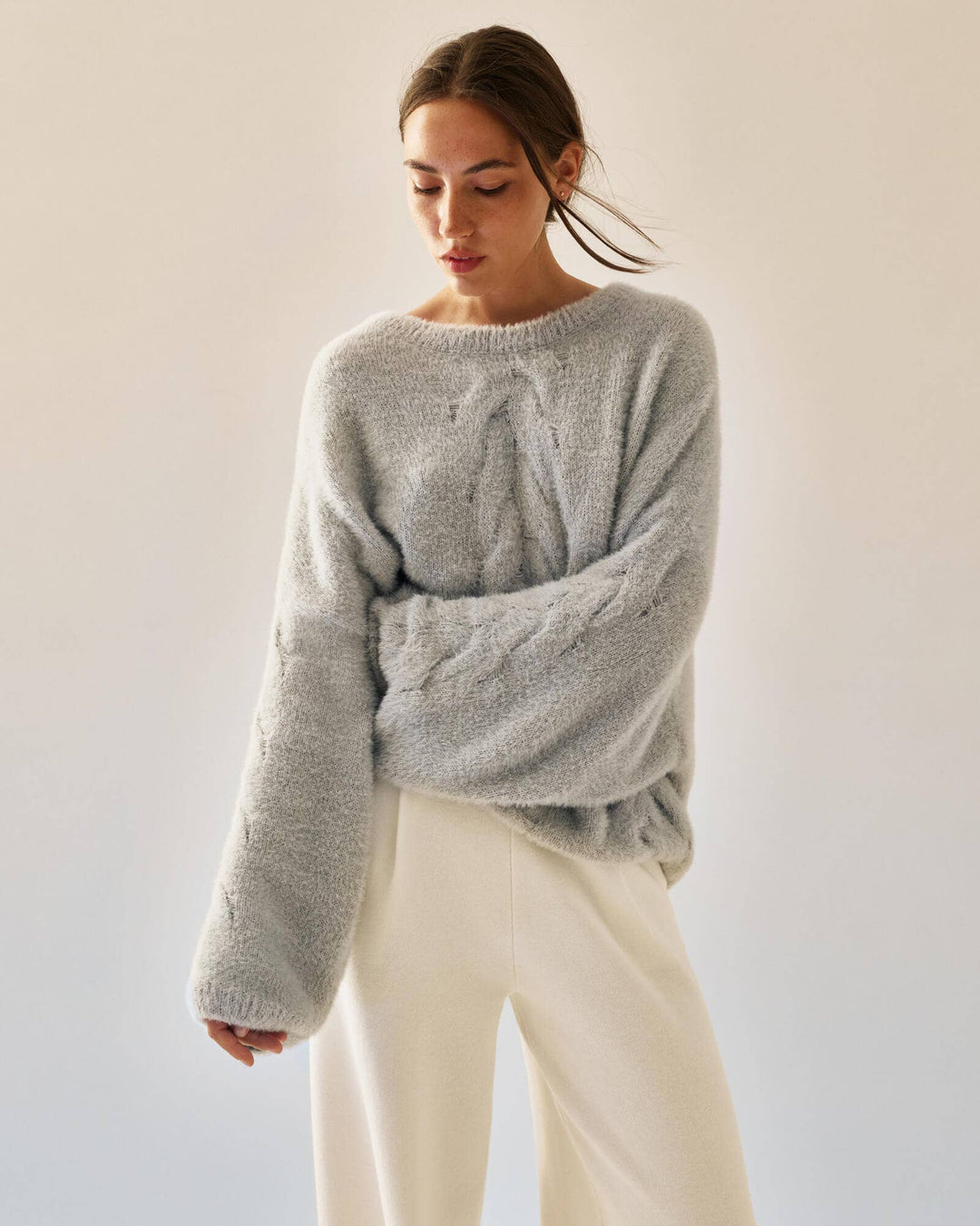 Oversized Sweater in Soft Fluffy Yarn Aria