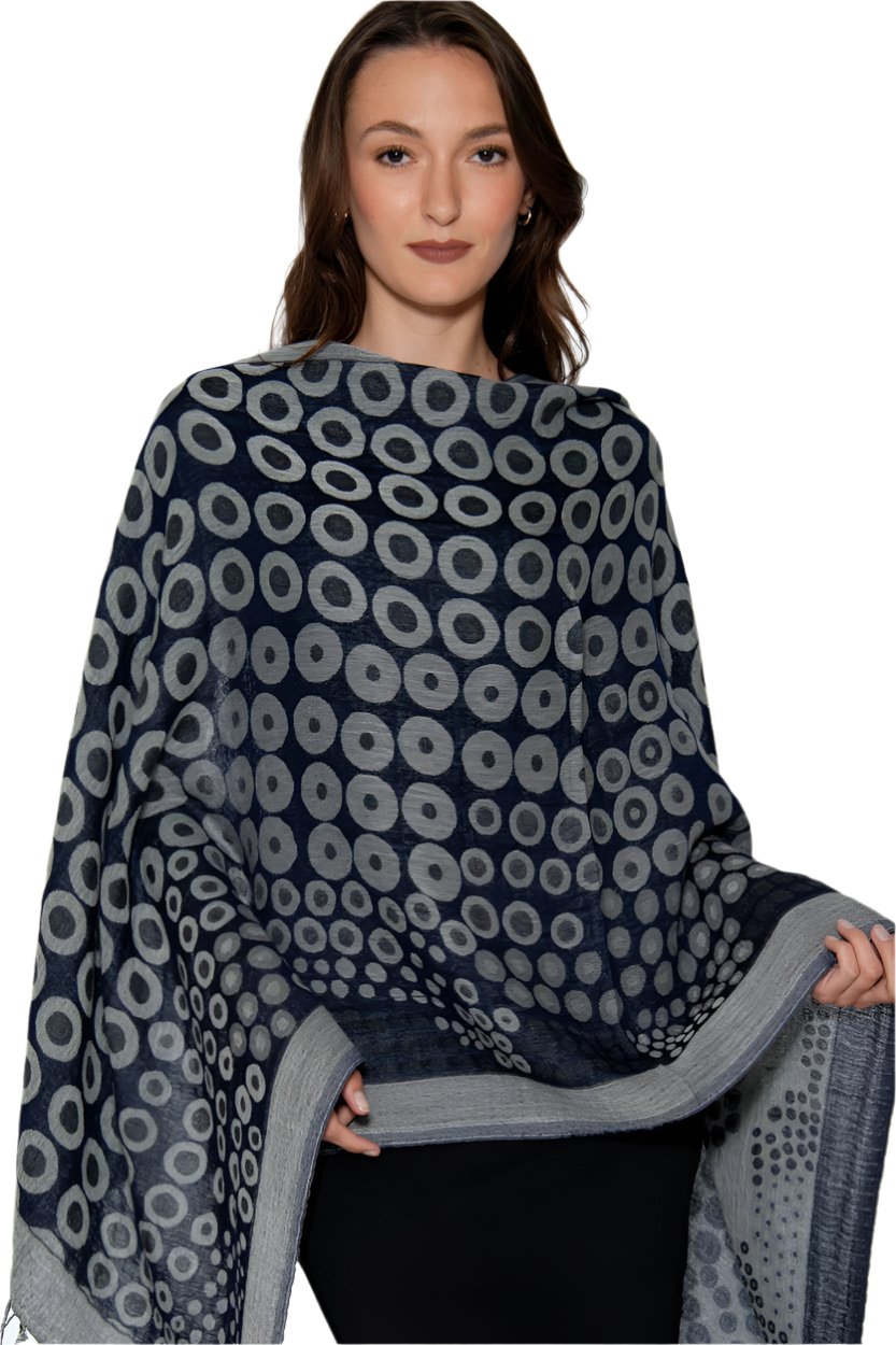 Kalya Wool & Cotton Shawl - India