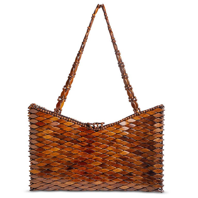 St. Lucia Shoulder Bag, Dark Walnut - Brazil