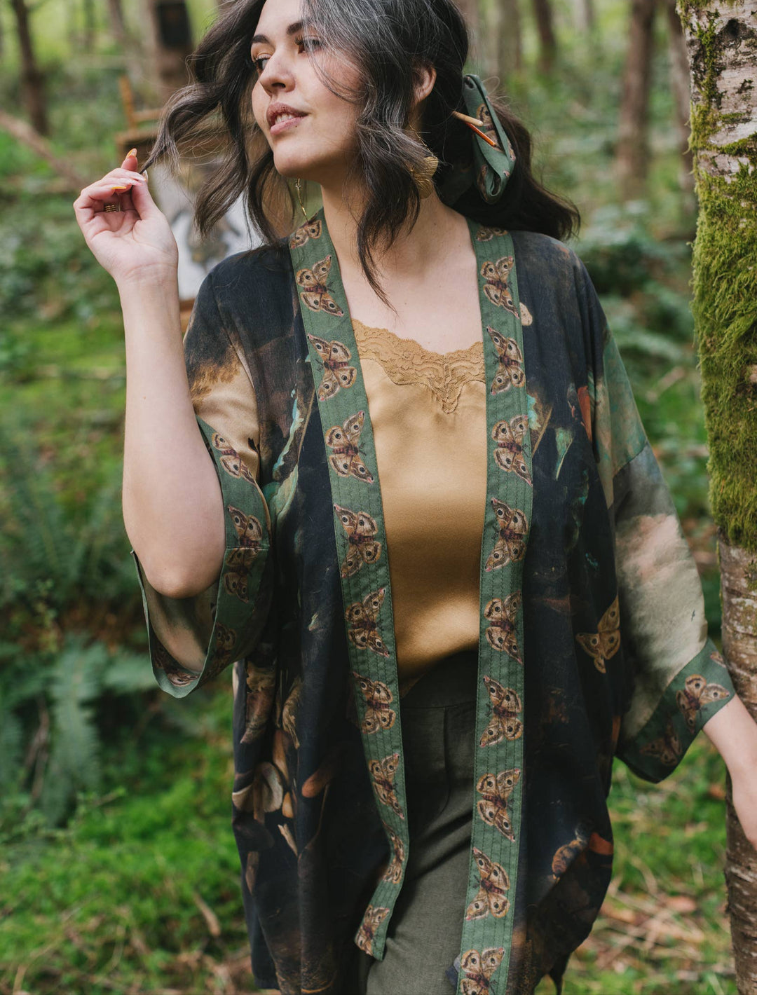 Heartwork Matinée Duster Kimono w/ Artist, mid-length - Canada