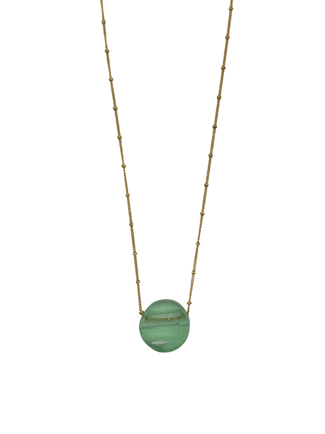 Recycled Glass & Gloss Gold Fill Necklace - Atlanta, GA