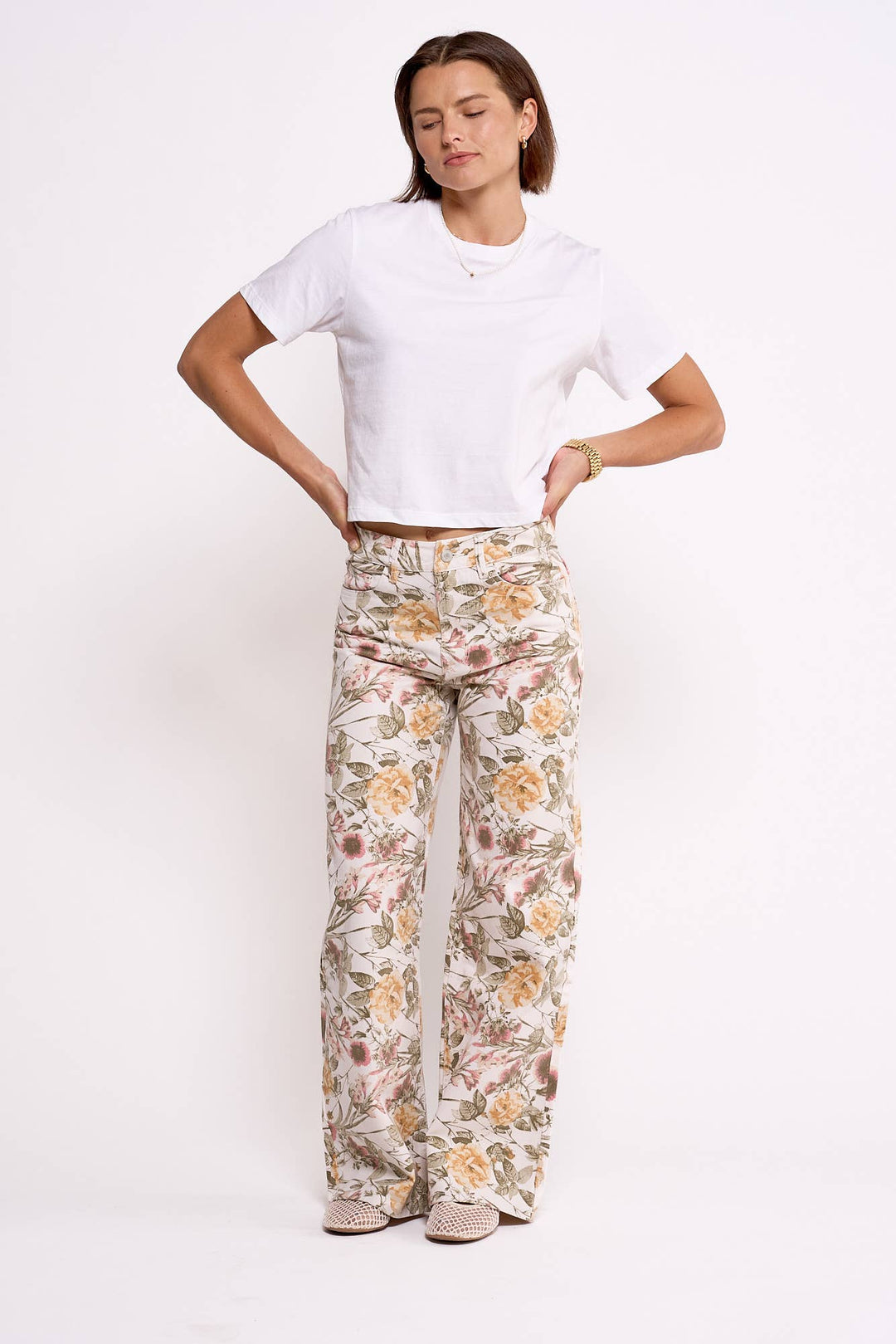 LORETTA RELAXED WIDE LEG IN GARDEN JOY PRINT