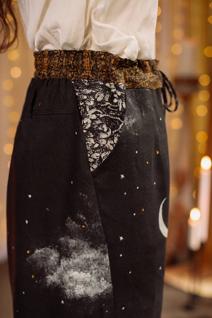 The Guardians Artist Pant w/ celestial print & angels