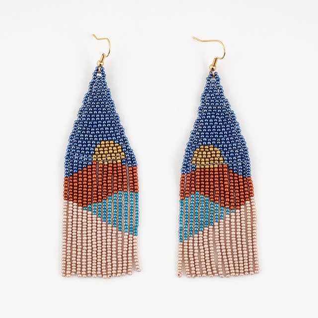 Vista Beaded Fringe Earring - Guatemala