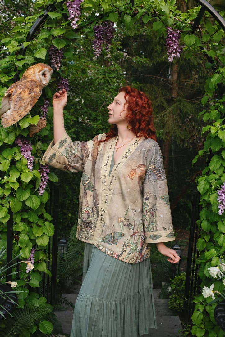Lovelight Fleece Cottage Cardigan Kimono Jacket