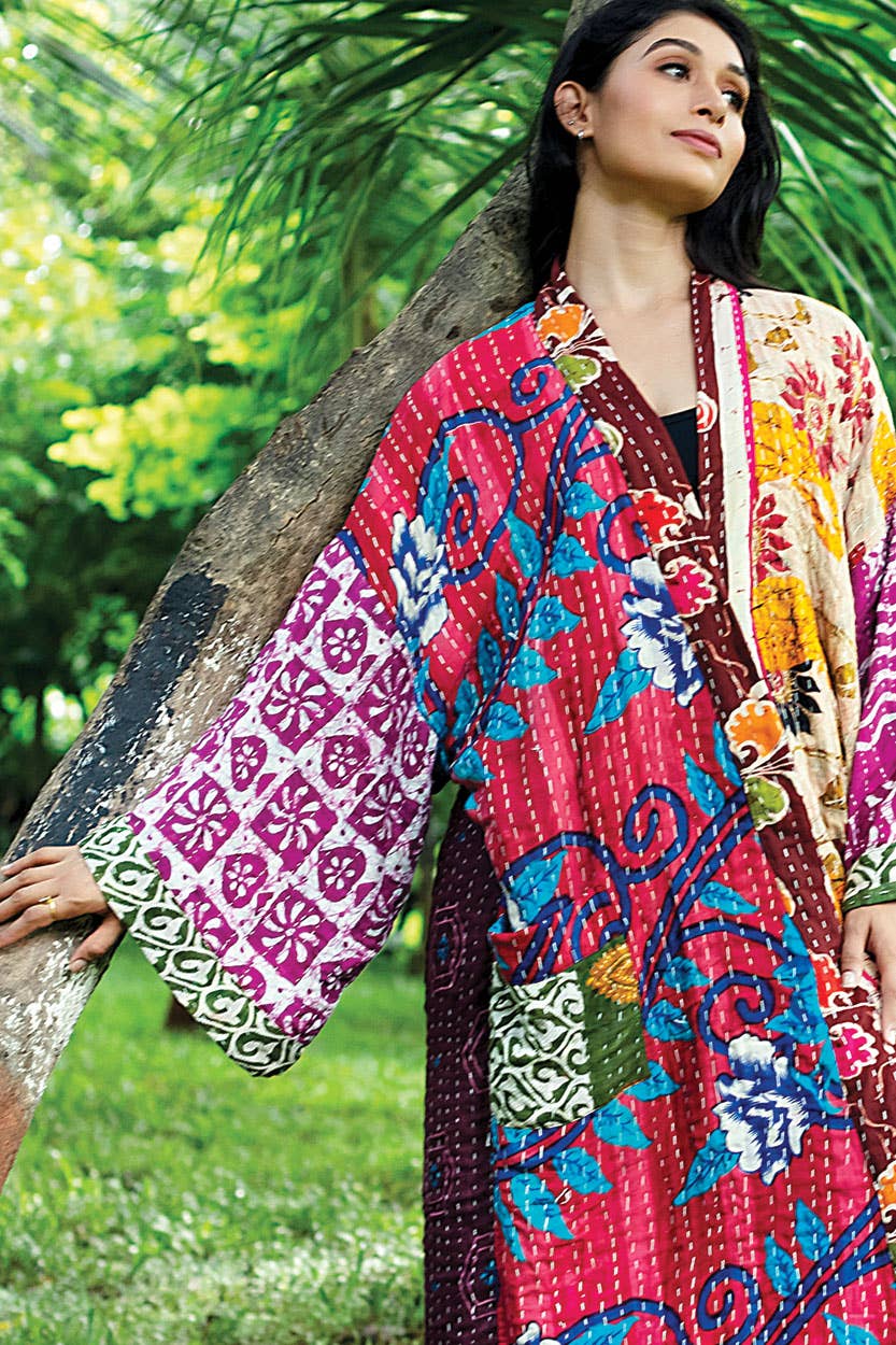 Kantha Kimono Robe - Nepal