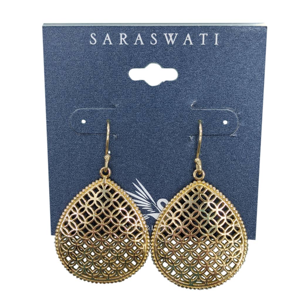 Flower of Life Brass Earrings