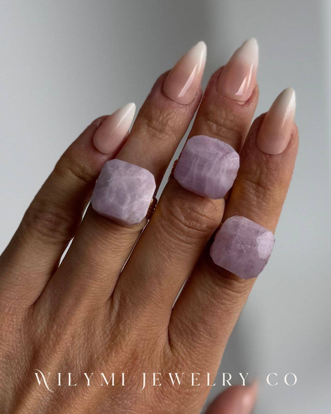SOFT Lavender Kunzite Ring | 24k GF | Brilliant Matte Gold