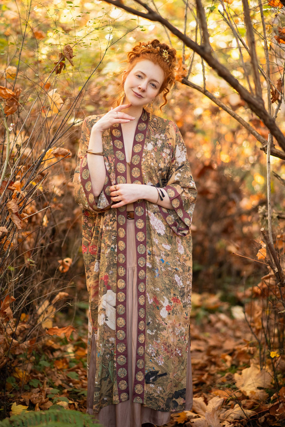 Dream Weaver Opera Duster Kimono Robe w/ Zodiac Signs - Canada