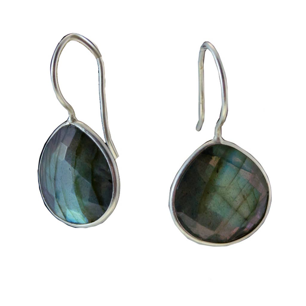Arabella Labradorite Sterling Dangle Earrings - India