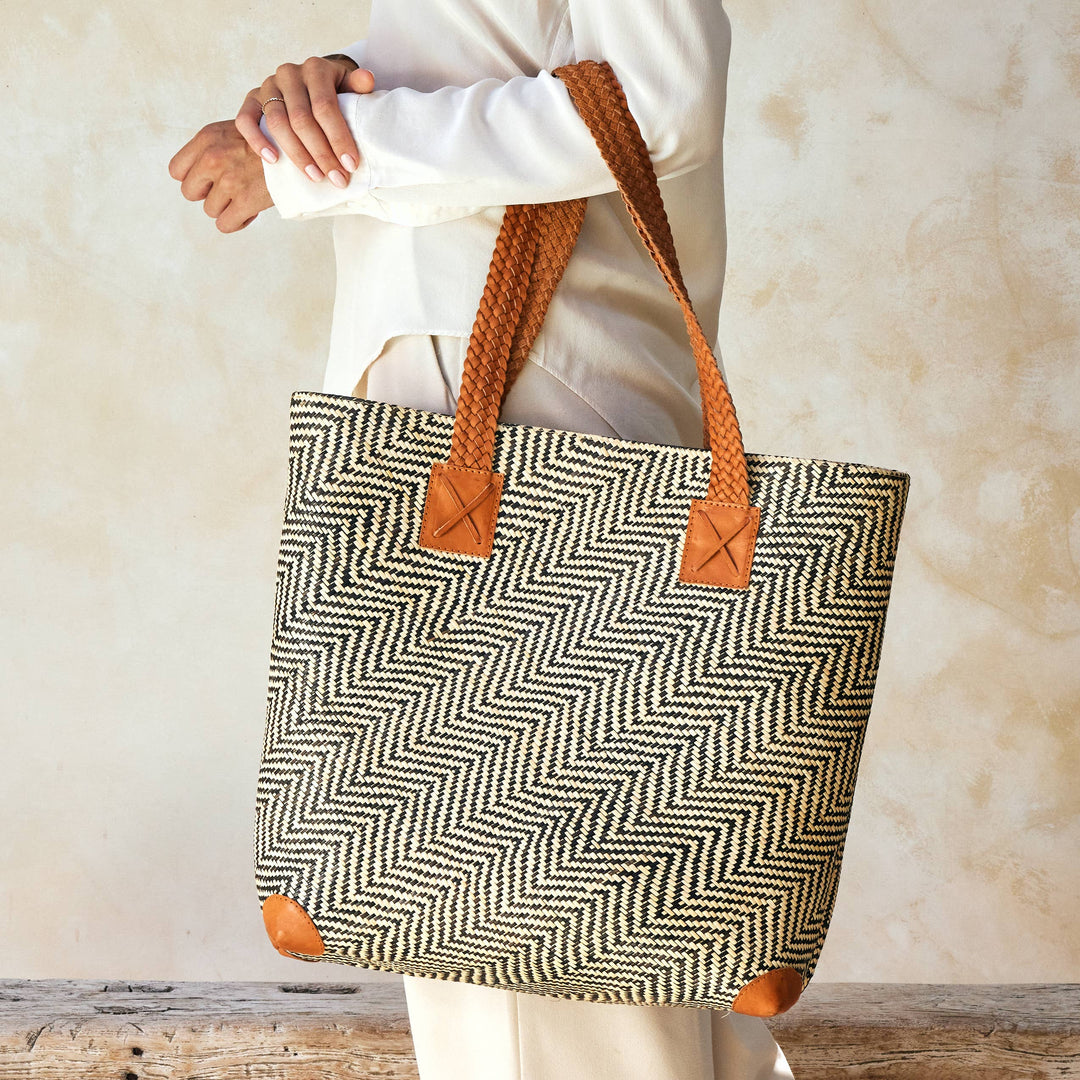 Oversized Rattan Tote Bag - Borneo