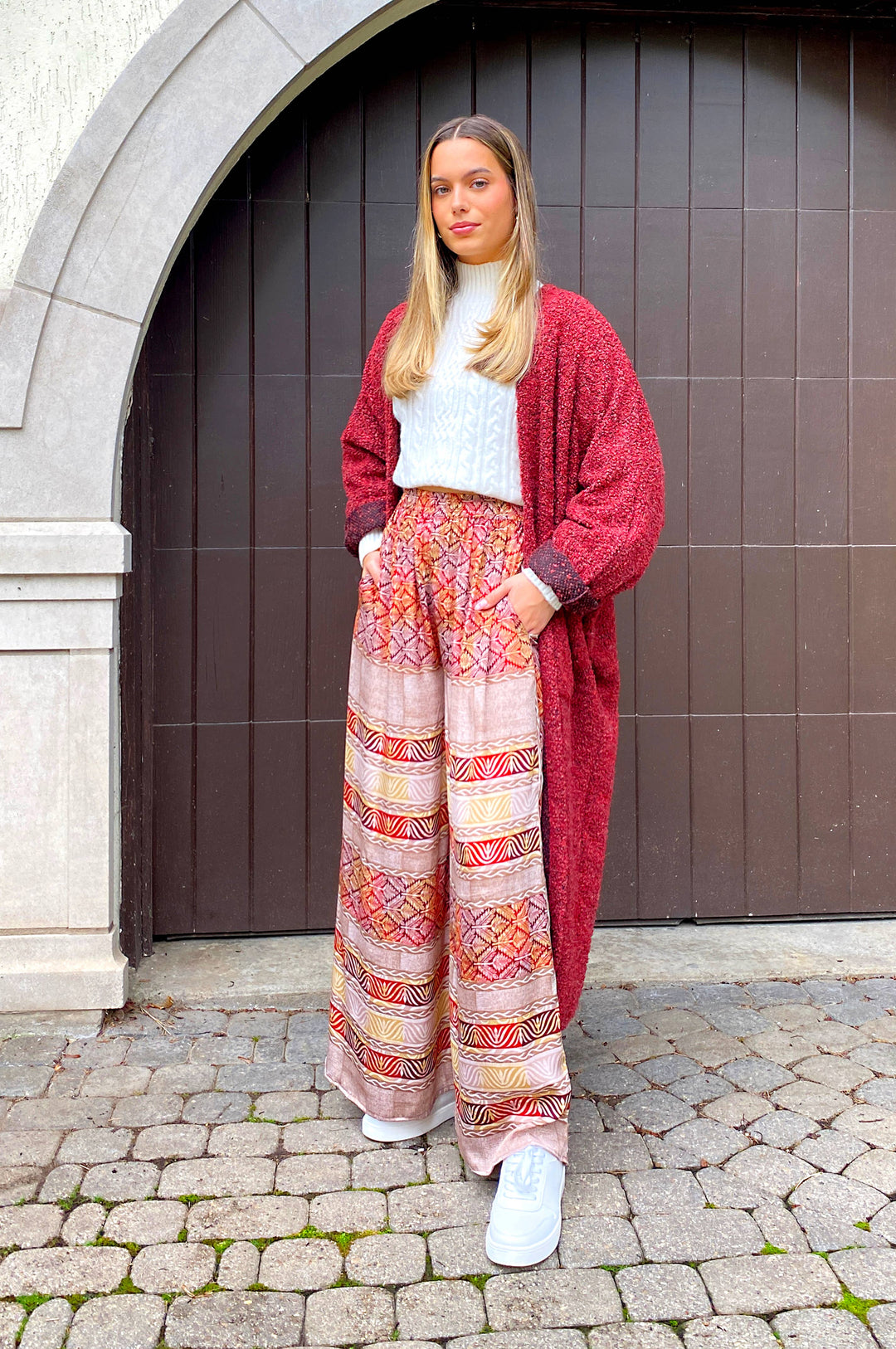 Upcycled Rewilding Palazzo Pant from Saris