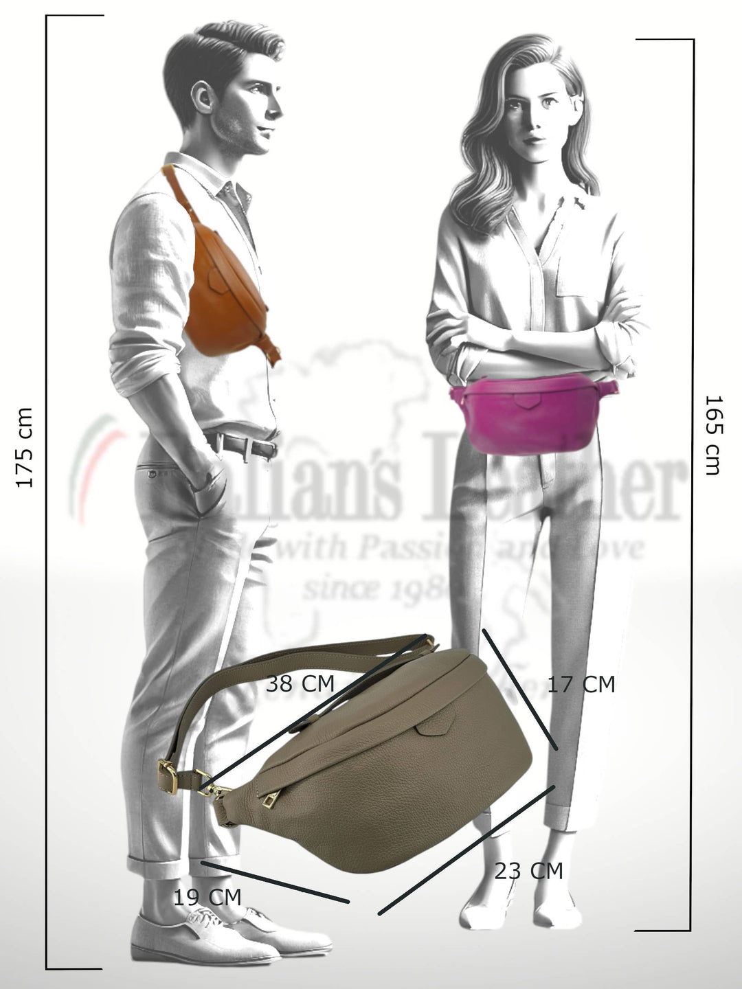 Giordania Vaccina Leather Belt Bag - Italy