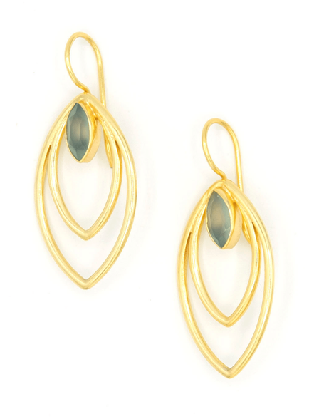 Leaf Drop Earrings - India