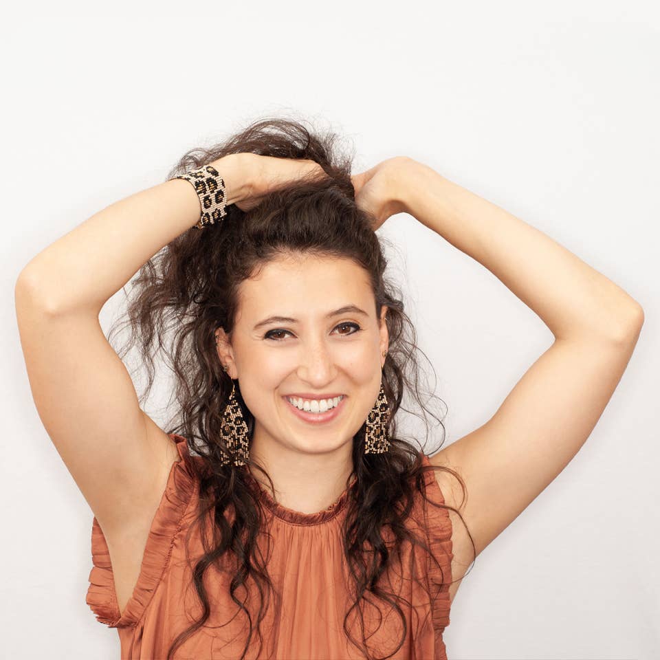 Beaded Leopard Earrings - Guatemala