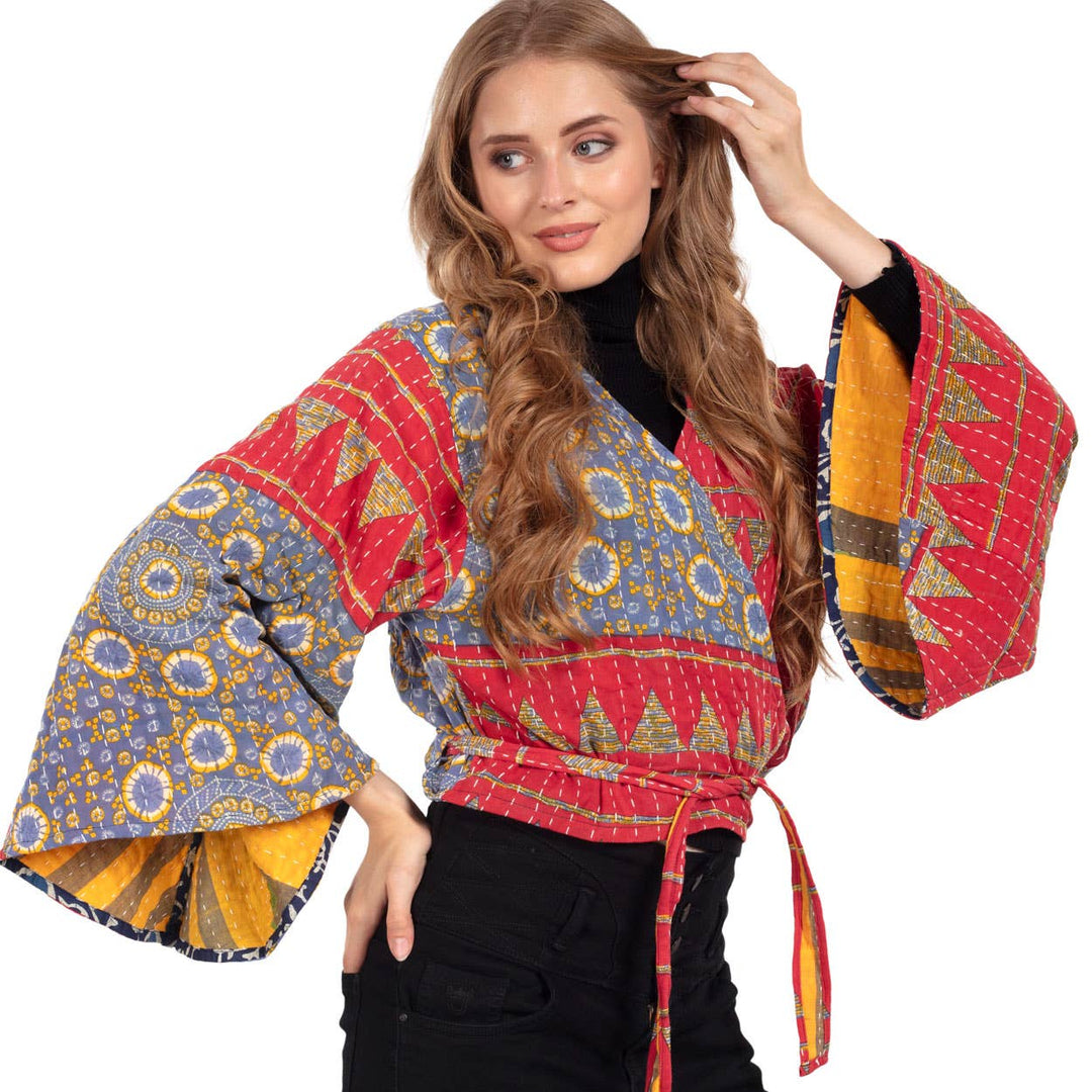 Reversible Kantha Butterfly Top - Nepal