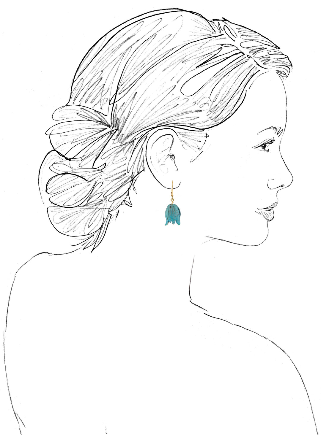 Verdigris Tulip Earrings - Salam, Massachusetts