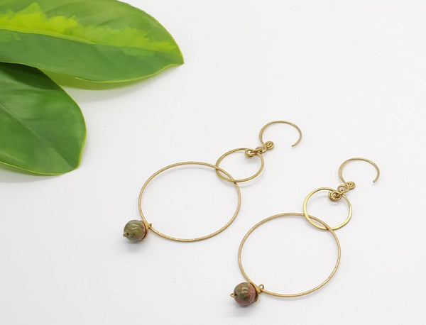 Brass Double Hoop Earring - Thailand