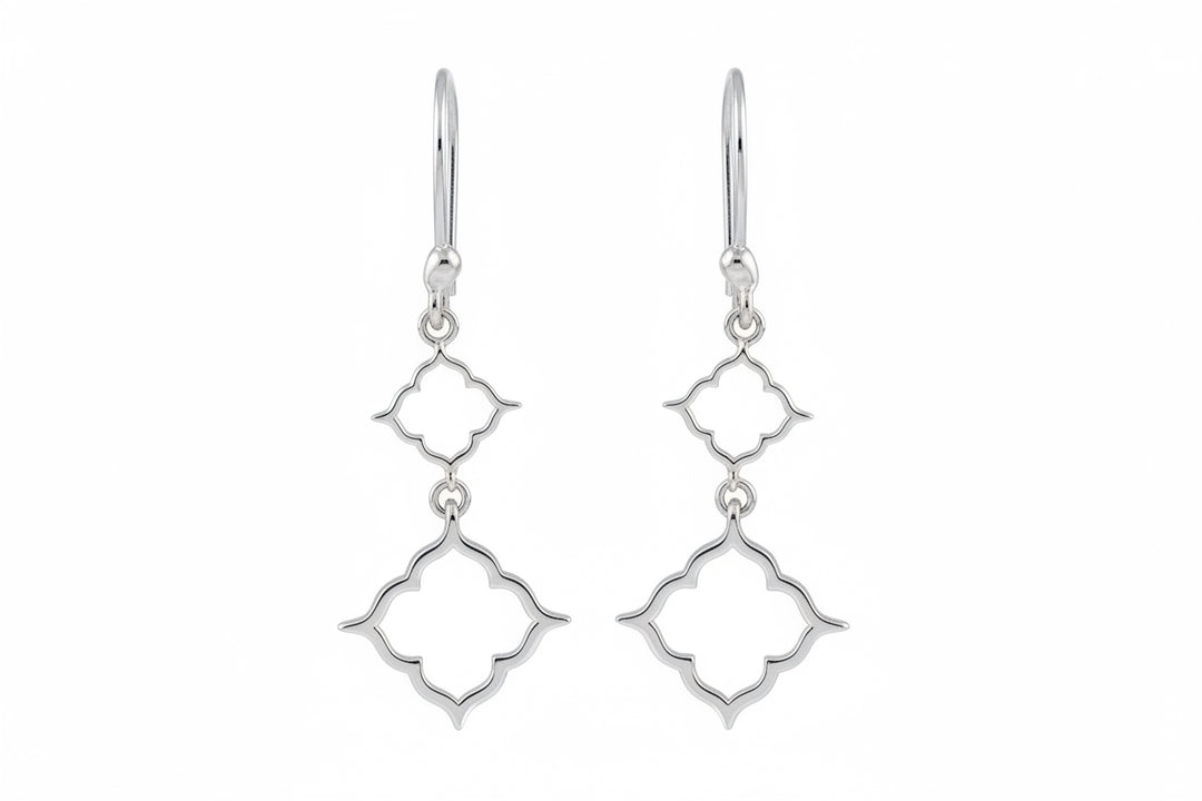 Double Quatrefoil Dangle Earrings - Connecticut