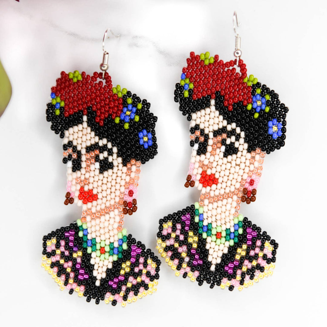 Frida Cameo  Earrings - Guatamala