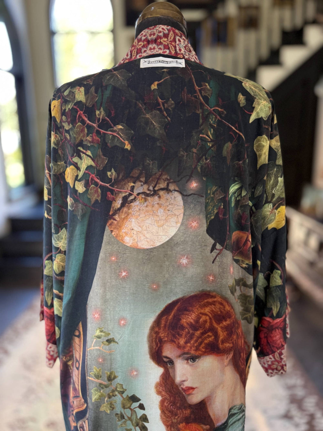 Solstice Opera Duster Kimono Robe w/ Persephone, Moon & Owl