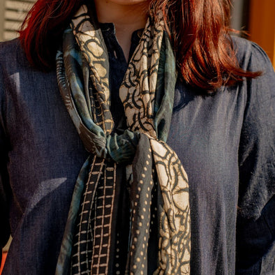 hari - block print scarf