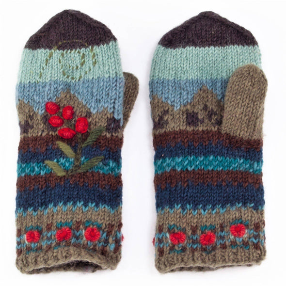 Chloe - women's wool knit mittens