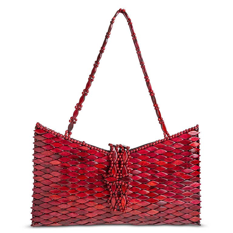 St. Lucia Red Wine Shoulder Bag - Brazil