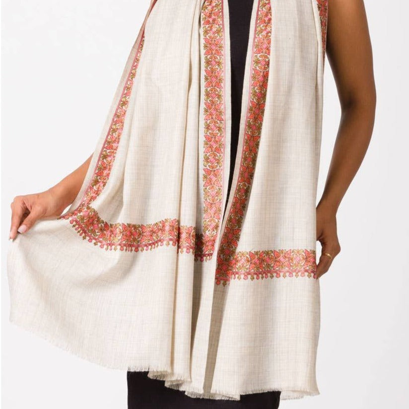 Taisha Hand Embroidered Scarf - India