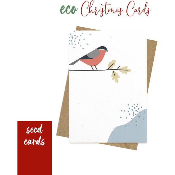Plantable Christmas Cards - Red Bird