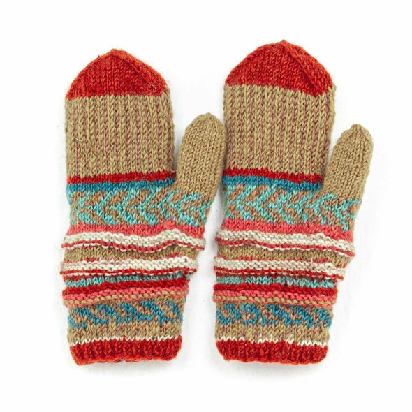 Nina - women's wool knit mittens