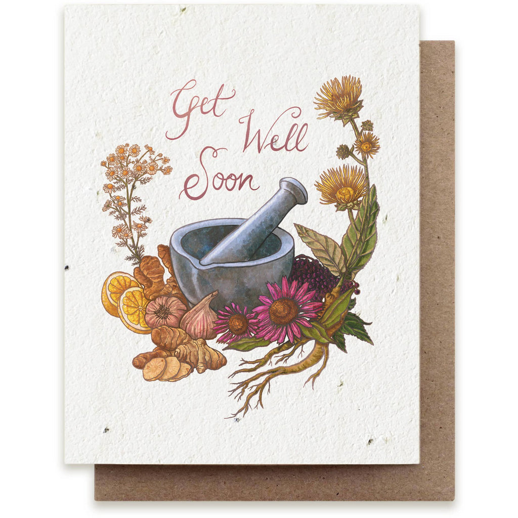 Get Well Soon Plantable Herb Seed Card
