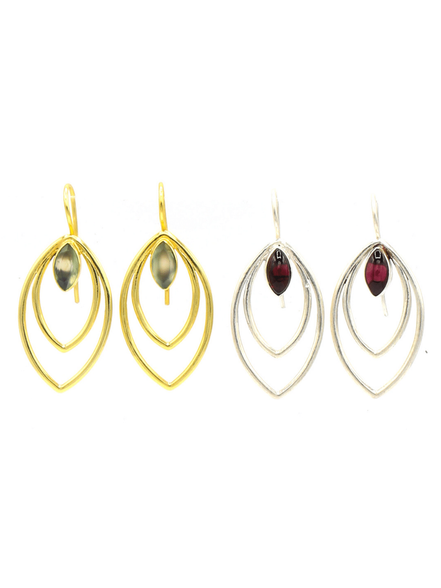 Leaf Drop Earrings - India