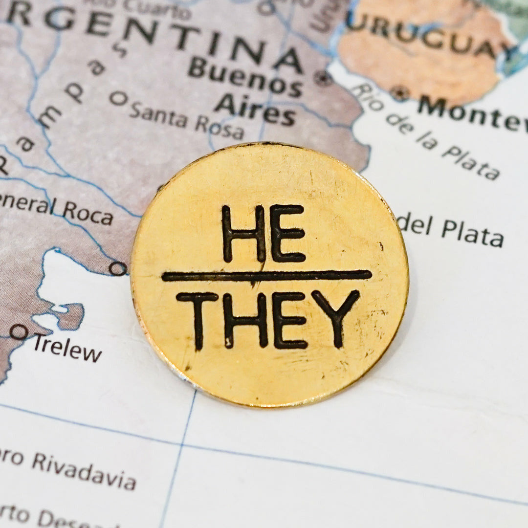 Pronoun Pin: He/They