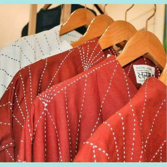 Array Cocoon Jacket, Rust - India