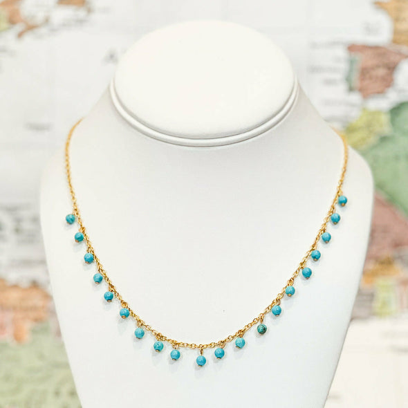 Turquoise Dangle Necklace - Guatemala