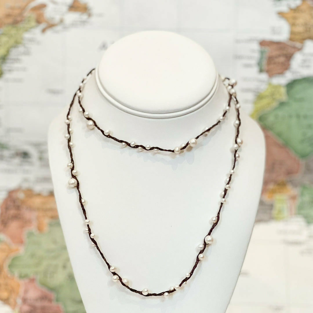 Double Wrap Pearl Necklace - Guatemala