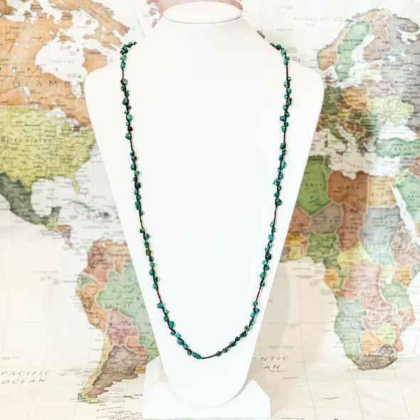 Turquoise Stone Necklace - Guatemala